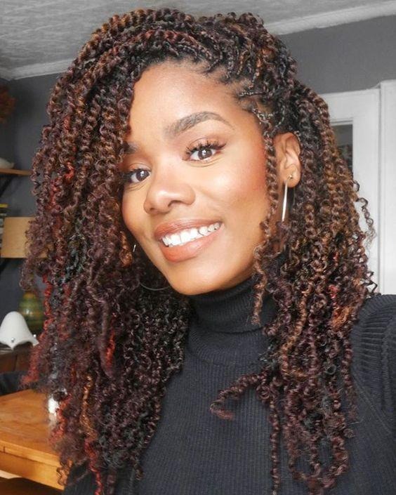 Twist Braids with Curls
