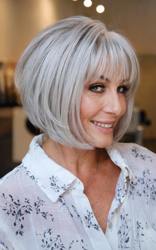 Short Ash Blonde Bob