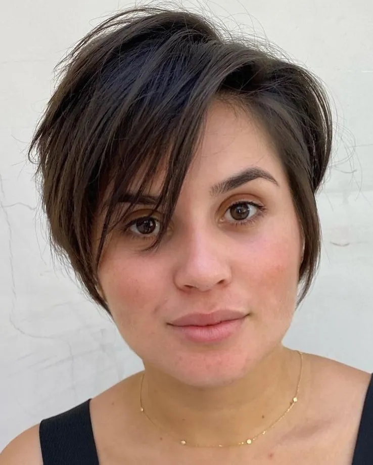 Choppy Pixie Cut with Rose Gold Tones