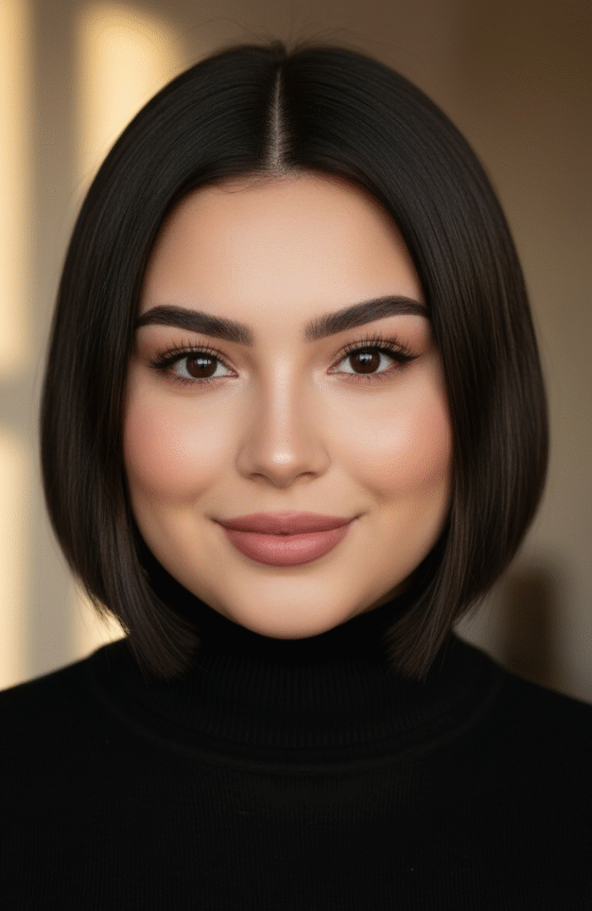Razor-Cut Bob in Jet Black