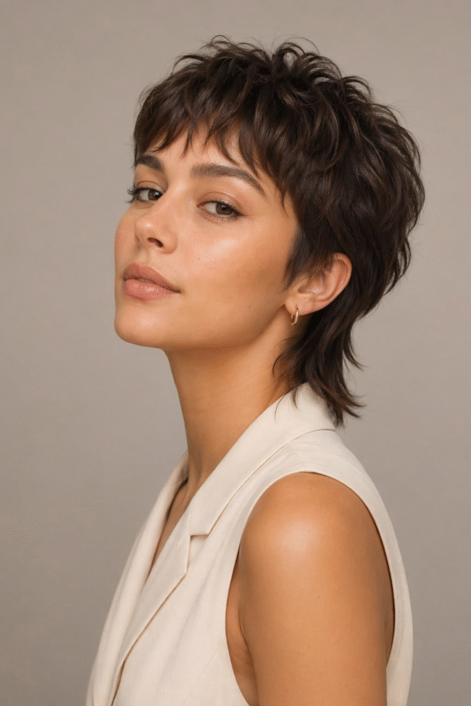 Short Cropped Pixie Mullet Cut
