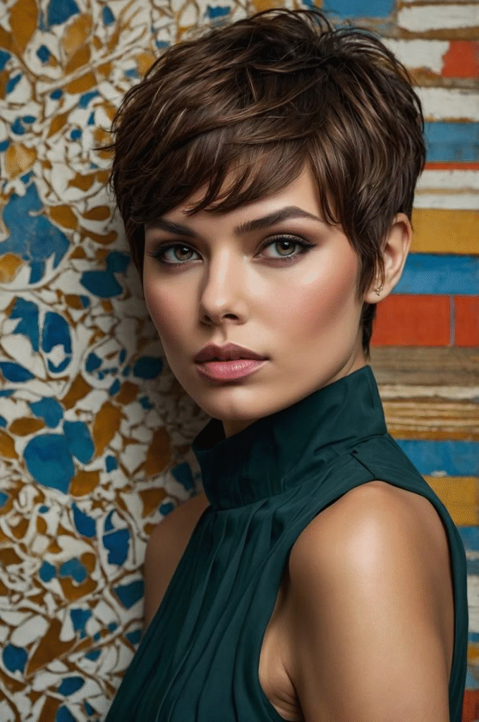 Short Pixie Crop with Fringe
