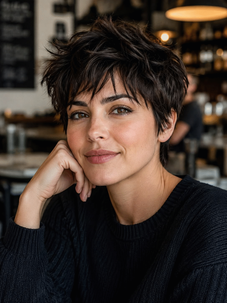  Brunette Pixie Short Crop