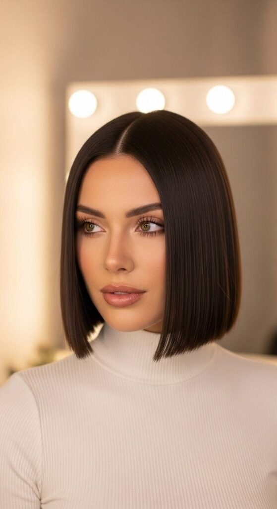 Blunt Bob with Sleek Finish