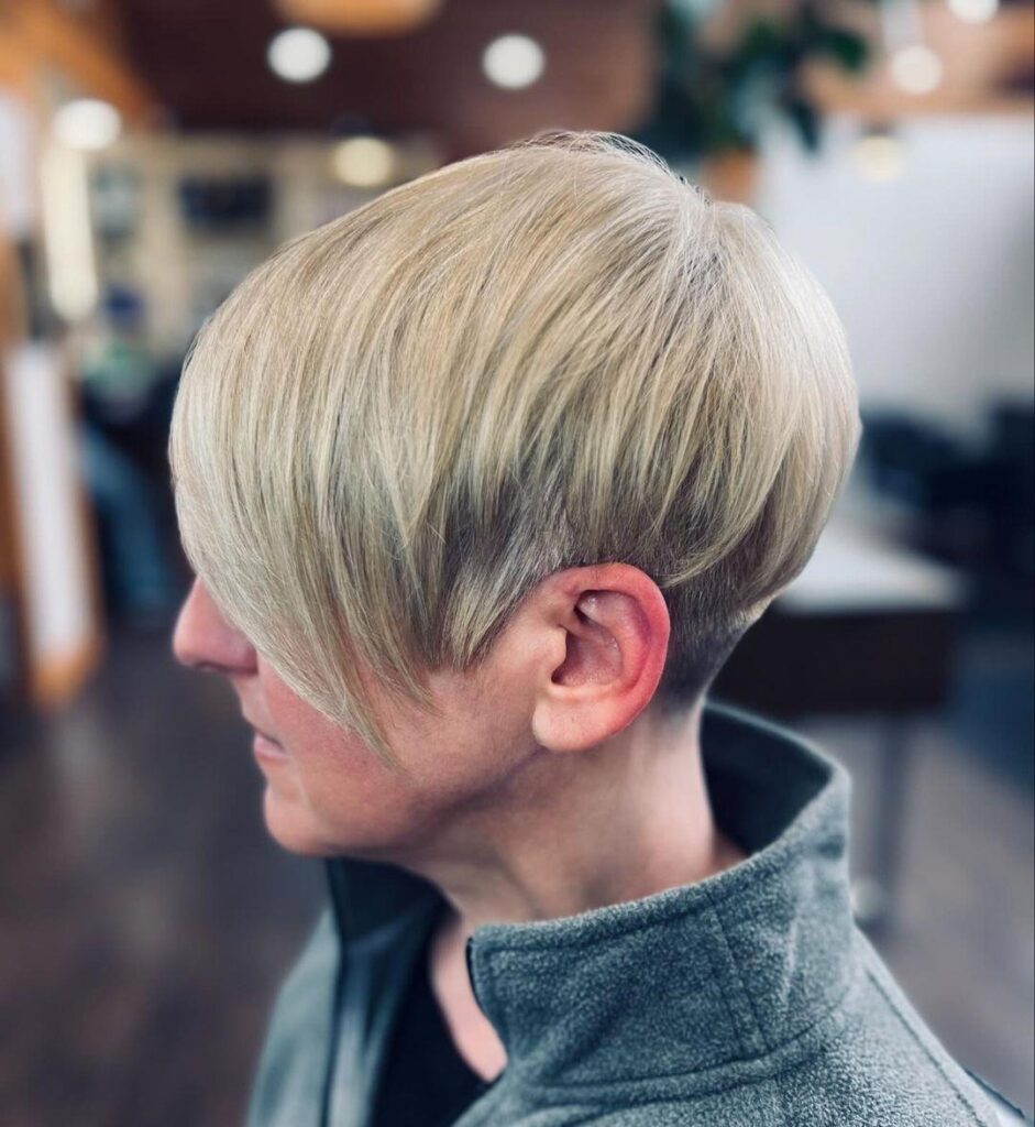 Blonde Extended Pixie Cut