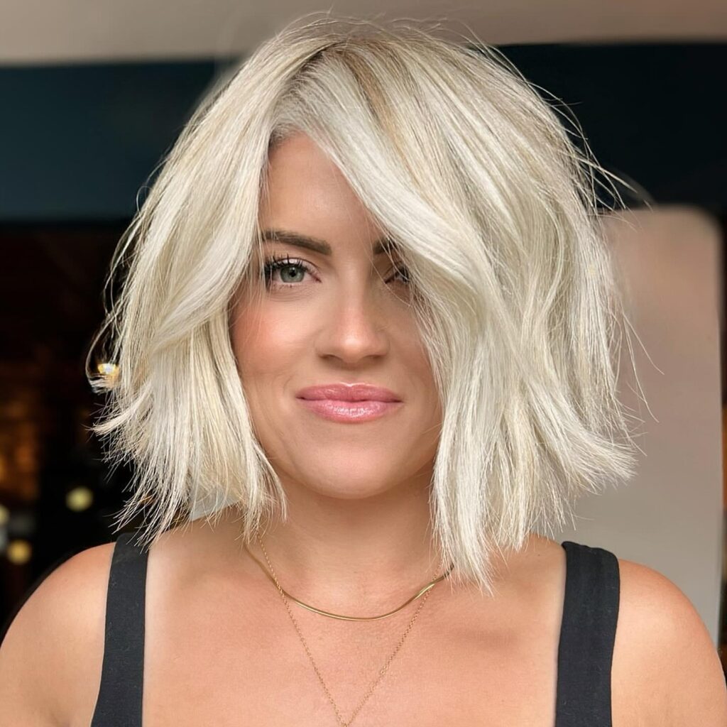 Blonde Wavy Short Bob Hair