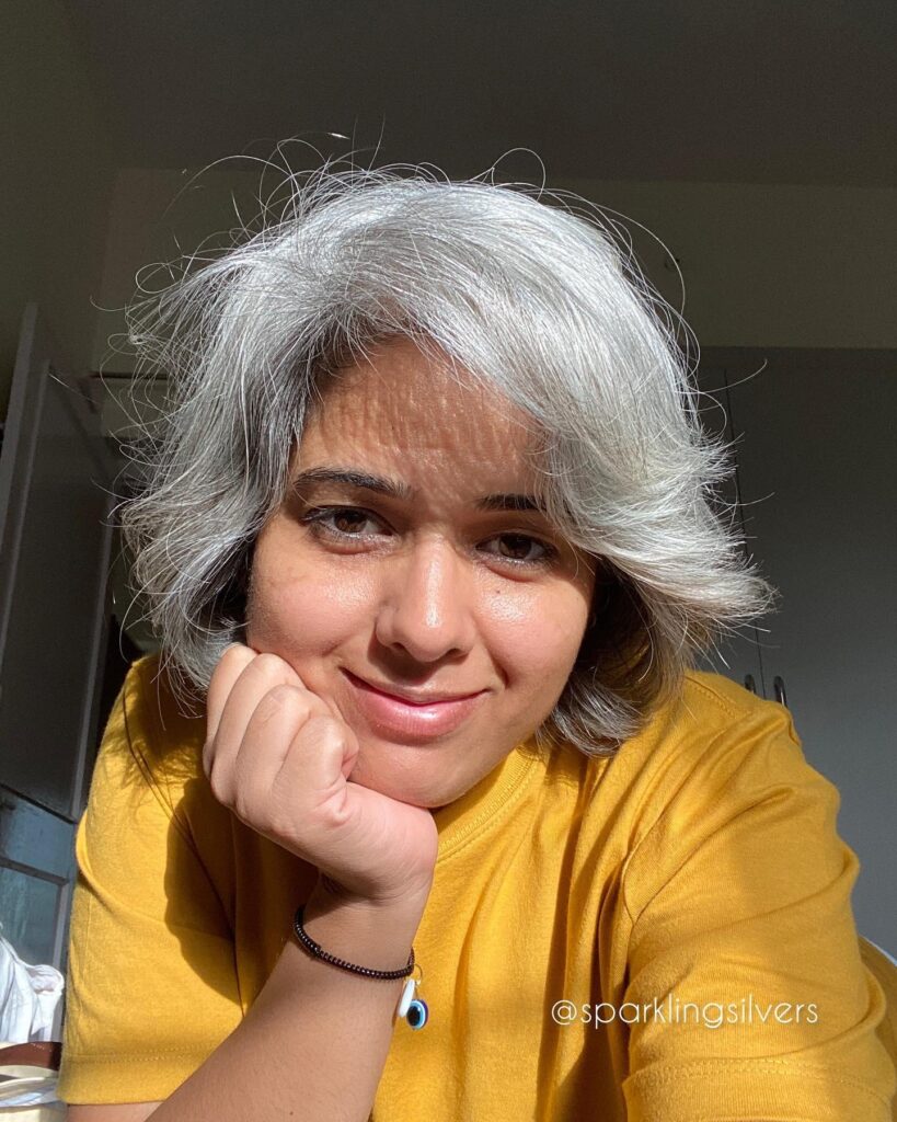 Wavy Cropped Bob on Grey Hair