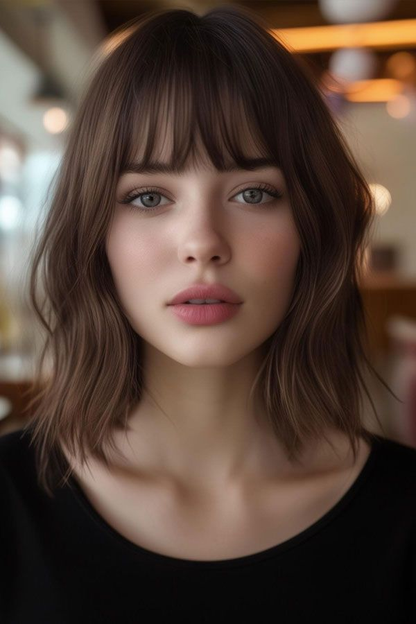 Lob With Wispy Bangs