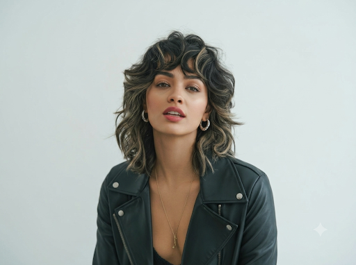 Sassy Wavy Wolf Cuts With Bangs